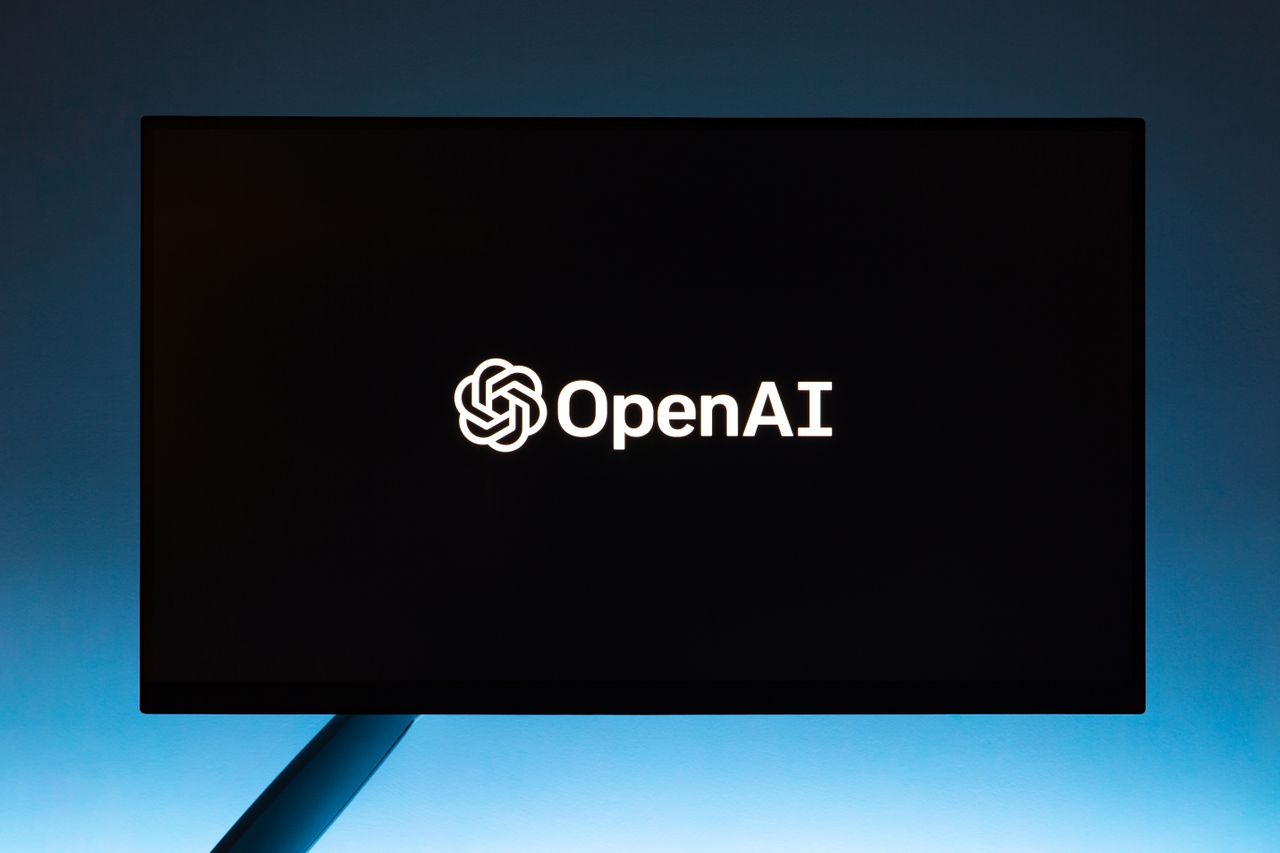 OpenAI Logo on a PC Monitor